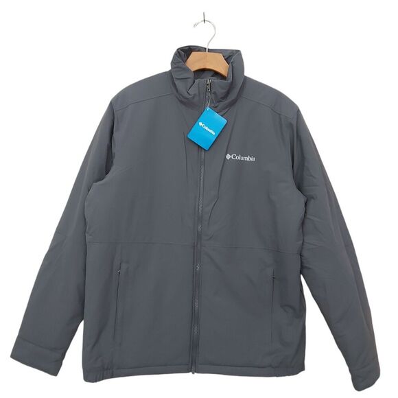 Columbia Northern Bound Jacket Mens Medium Gray Soft Shell Full Zip Outdoor - Picture 1 of 12